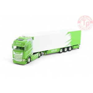 Scania Next Gen 540S-V8 Highline met 3-assige koeloplegger Müller - Italian style TEKNO 84747 TEKNO