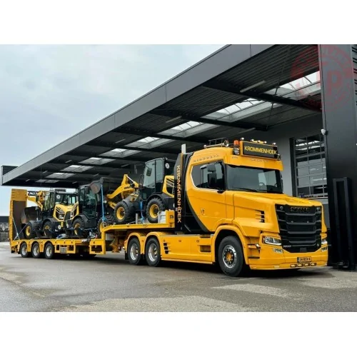 VLASTUIN TORPEDO 6X2 TAG AXLE SEMI LOW LOADER - 3 AXLE KROMMENHOEK WSI 01-4224 WSI MODELS