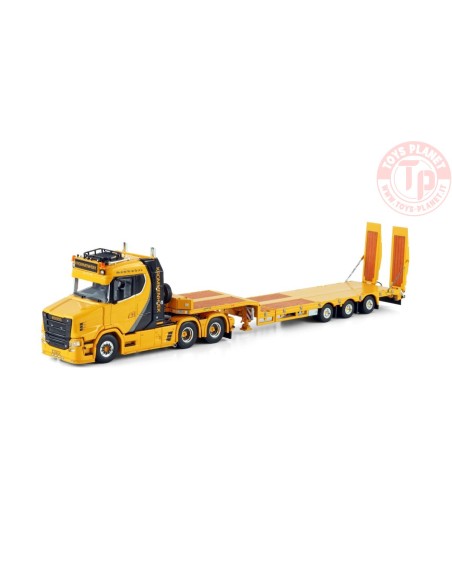 VLASTUIN TORPEDO 6X2 TAG AXLE SEMI LOW LOADER - 3 AXLE KROMMENHOEK WSI 01-4224 WSI MODELS