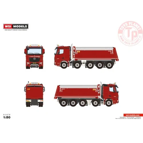 MERCEDES-BENZ AROCS MP4 2.300MM CLASSIC SPACE TIPPER TRUCK 10X4 - HAAN SCHEEMDA WSI 01-4476 WSI MODELS