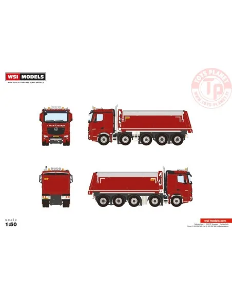 MERCEDES-BENZ AROCS MP4 2.300MM CLASSIC SPACE TIPPER TRUCK 10X4 - HAAN SCHEEMDA WSI 01-4476 WSI MODELS