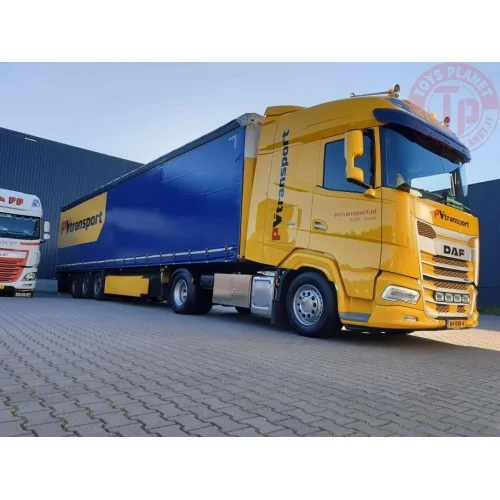 DAF XG 4X2 CURTAINSIDE TRAILER - 3 AXLE PV TRANSPORT WSI 01-4534 WSI MODELS