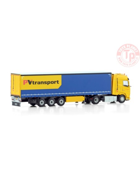 DAF XG 4X2 CURTAINSIDE TRAILER - 3 AXLE PV TRANSPORT WSI 01-4534 WSI MODELS