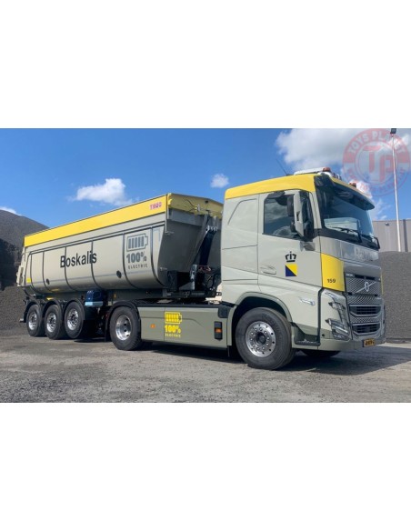 VOLVO FH5 SLEEPER CAB ELECTRIC 4X2 NON STEERING TIPPER TRAILER - 3 AXLE Boskalis WSI 01-4510 WSI MODELS