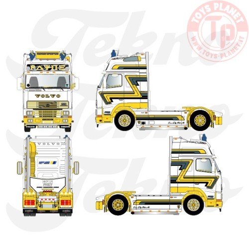 Volvo FH12 Globetrotter XL 4x2 - verpakt in luxe giftbox Payne - Greek Volvo TEKNO 87536 TEKNO