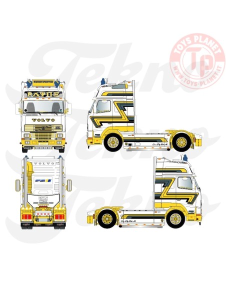 Volvo FH12 Globetrotter XL 4x2 - verpakt in luxe giftbox Payne - Greek Volvo TEKNO 87536 TEKNO