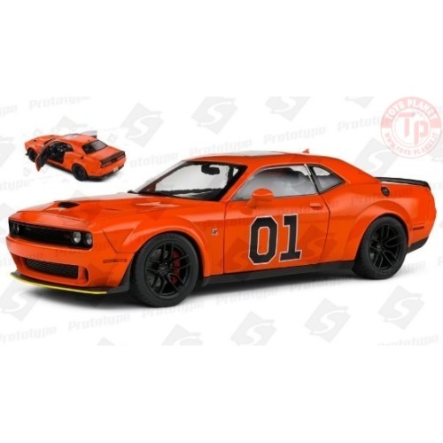 DODGE CHALLENGER R/T N.01 SCAT PACK 2023 "GEN.LEE TRIBUTE" ORANGE 1:18 SL1805713 SOLIDO