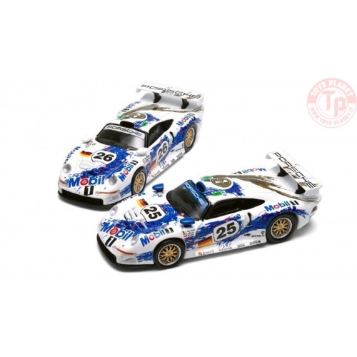PORSCHE 911 GT1 N.25 + N.26 LE MANS 1996 SET 1:64 SPARK 64013 SPARK 1:64