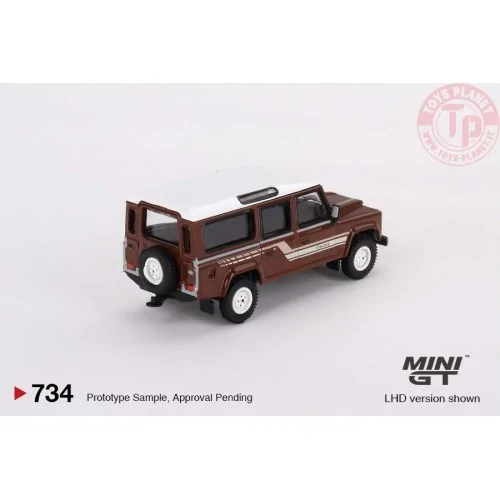 LAND ROVER DEFENDER 110 1985 COUNTY STATION WAGON RUSSET BROWN 1:64 MGT00734-L Mini Gt