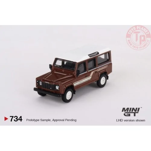 LAND ROVER DEFENDER 110 1985 COUNTY STATION WAGON RUSSET BROWN 1:64 MGT00734-L Mini Gt