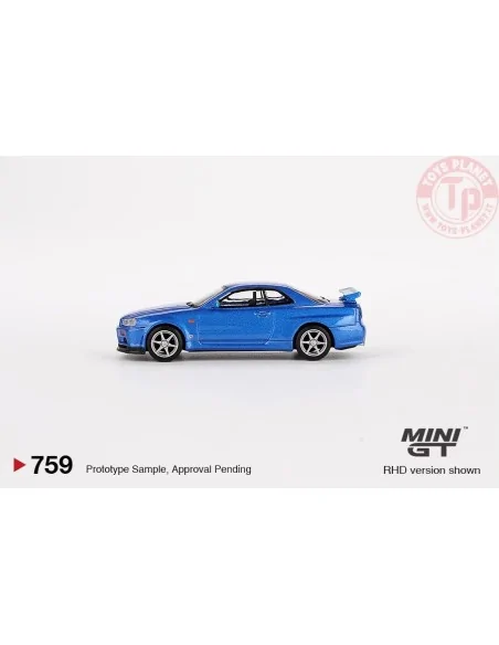 NISSAN SKYLINE GT-R (R34) VSPEC BAYSIDE BLUE 1999 1:64 MGT00759-R Mini Gt