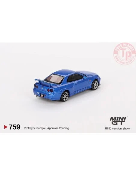 NISSAN SKYLINE GT-R (R34) VSPEC BAYSIDE BLUE 1999 1:64 MGT00759-R Mini Gt