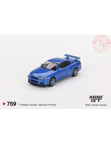 NISSAN SKYLINE GT-R (R34) VSPEC BAYSIDE BLUE 1999 1:64 MGT00759-R Mini Gt