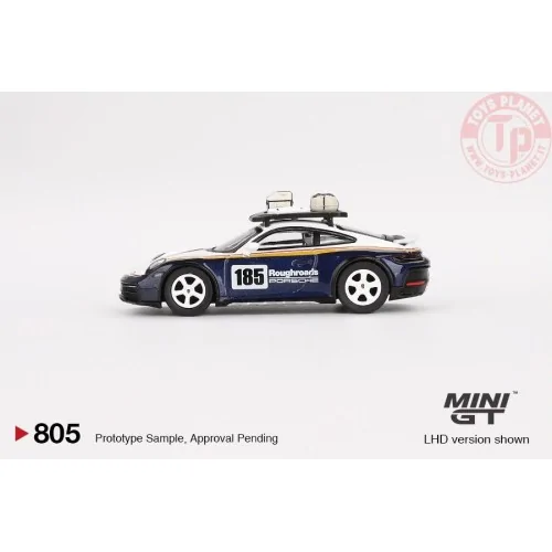 PORSCHE 911 992 DAKAR RALLYE DESIGN PACKAGE WHITE/GENTIAN BLUE METALLIC 2023 1:64 MGT00805-L Mini Gt