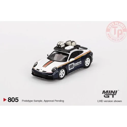 PORSCHE 911 992 DAKAR RALLYE DESIGN PACKAGE WHITE/GENTIAN BLUE METALLIC 2023 1:64 MGT00805-L Mini Gt