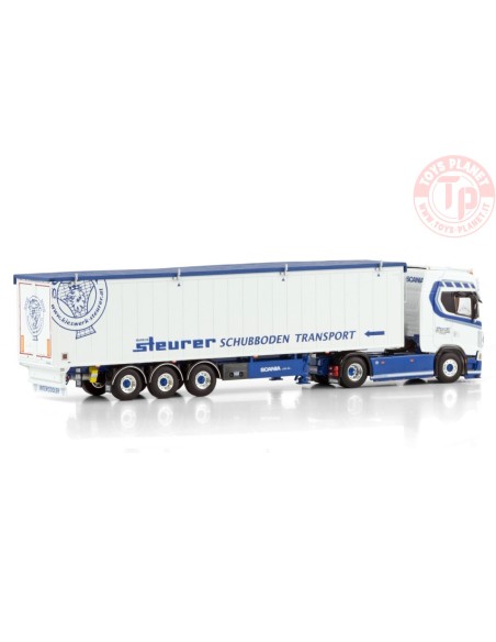 SCANIA S HIGHLINE CS20H 4X2 VOLUME TRAILER - 3 AXLE STEURER WSI 01-4539 WSI MODELS