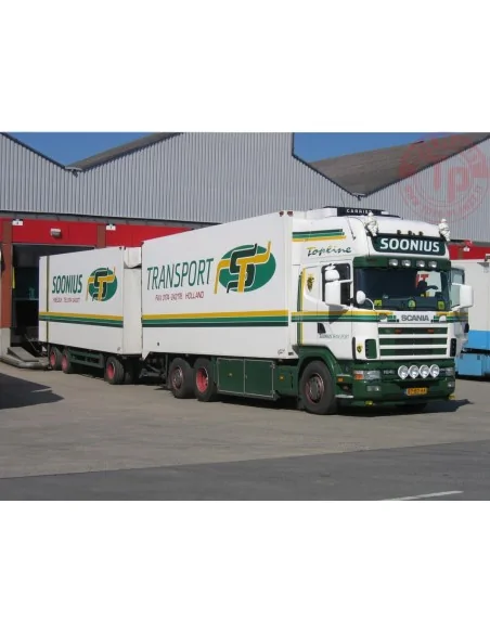 SCANIA R4 TOPLINE RIGED REEFER TRUCK 6X2 TAG AXLE RIGED REEFER DRAWBAR TURNTABLE TRAILER - 6 AXLE SOONIUS WSI 01-4604 WSI MODELS SCANIA R4 TOPLINE RIGED REEFER TRUCK 6X2 TAG AXLE RIGED REEFER DRAWBAR TURNTABLE TRAILER - 6 AXLE SOONIUS WSI 01-4604 WSI MODELS