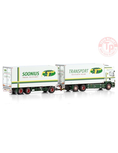 SCANIA R4 TOPLINE RIGED REEFER TRUCK 6X2 TAG AXLE RIGED REEFER DRAWBAR TURNTABLE TRAILER - 6 AXLE SOONIUS WSI 01-4604 WSI MODELS SCANIA R4 TOPLINE RIGED REEFER TRUCK 6X2 TAG AXLE RIGED REEFER DRAWBAR TURNTABLE TRAILER - 6 AXLE SOONIUS WSI 01-4604 WSI MODELS