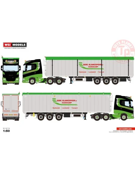 DAF XG 6X2 TWIN STEER VOLUME TRAILER - 3 AXLE GEBR. BLANKESPOOR WSI 01-4580 WSI MODELS DAF XG 6X2 TWIN STEER VOLUME TRAILER - 3 AXLE GEBR. BLANKESPOOR WSI 01-4580 WSI MODELS