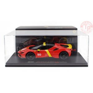 FERRARI SF90 STRADALE HYBRID 1000hp N 50 24h LE MANS LIVERY CON VETRINA 1/18 BU18-16035 BURAGO