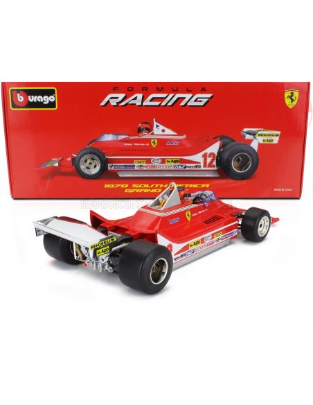 FERRARI F1 312T4 N 12 WINNER SOUTH AFRICA GP KYALAMI (WITH PILOT) 1979 GILLES VILLENEUVE 1/18 BU18-16814 BURAGO