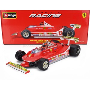 FERRARI F1 312T4 N 12 WINNER SOUTH AFRICA GP KYALAMI (WITH PILOT) 1979 GILLES VILLENEUVE 1/18 BU18-16814 BURAGO