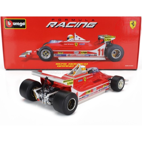 FERRARI F1 312T4 SHORT TAIL N 11 WINNER MONACO GP JODY SCHECKTER (WITH PILOT) 1979 WORLD CHAMPION 1/18 BU18-16814-18-01545 BU...