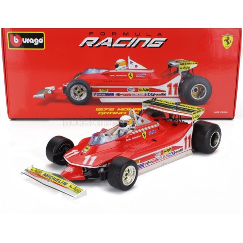 FERRARI F1 312T4 SHORT TAIL N 11 WINNER MONACO GP JODY SCHECKTER (WITH PILOT) 1979 WORLD CHAMPION 1/18 BU18-16814-18-01545 BU...