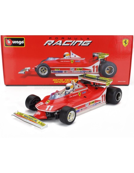 FERRARI F1 312T4 SHORT TAIL N 11 WINNER MONACO GP JODY SCHECKTER (WITH PILOT) 1979 WORLD CHAMPION 1/18 BU18-16814-18-01545 BU...
