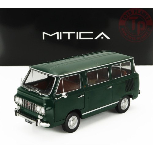 FIAT 850 FAMILIARE SERIE-2 1970 INTERNO BROWN VERDE OLIVA 323 GREEN 1/18 MITICA 201011-D MITICA