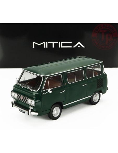 FIAT 850 FAMILIARE SERIE-2 1970 INTERNO BROWN VERDE OLIVA 323 GREEN 1/18 MITICA 201011-D MITICA