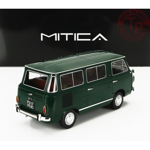 FIAT 850 FAMILIARE SERIE-2 1970 INTERNO BROWN VERDE OLIVA 323 GREEN 1/18 MITICA 201011-D MITICA