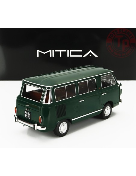 FIAT 850 FAMILIARE SERIE-2 1970 INTERNO BROWN VERDE OLIVA 323 GREEN 1/18 MITICA 201011-D MITICA