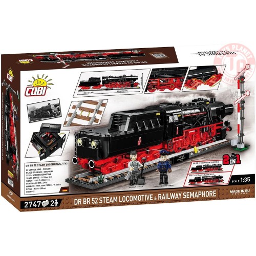 DR BR 52 Steam Locomotive & Railway Semaphore COBI 6287 COBI