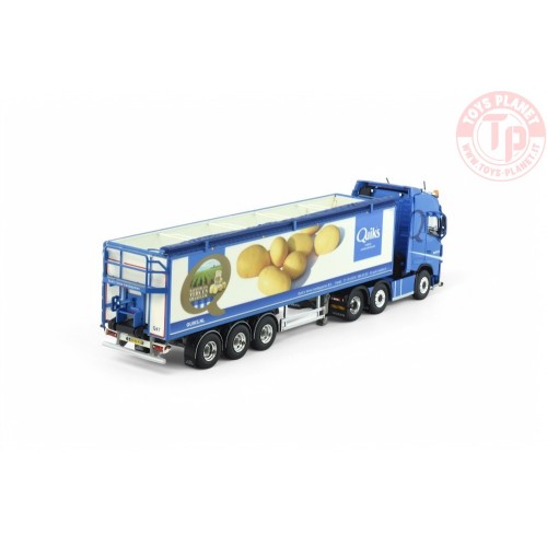 Volvo FH04 6x2 con rimorchio per patate 3 assi Quik's Quality Potatoes TEKNO 87060 TEKNO