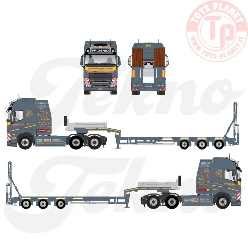 Volvo FH05 Globetrotter 100% elettrico 6x2 Friderici TEKNO 84087 TEKNO