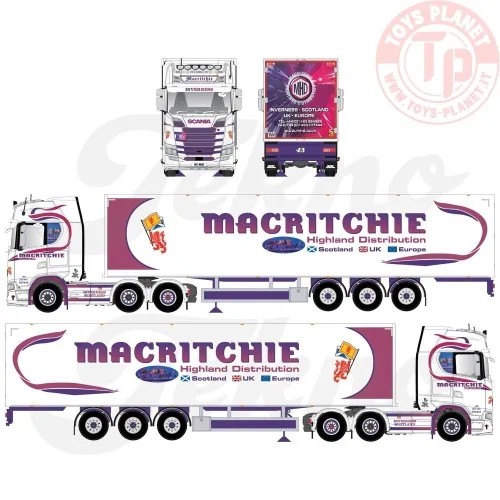 Scania Next Gen 500S met 3-assige gesloten oplegger Macritchie TEKNO 86024 TEKNO