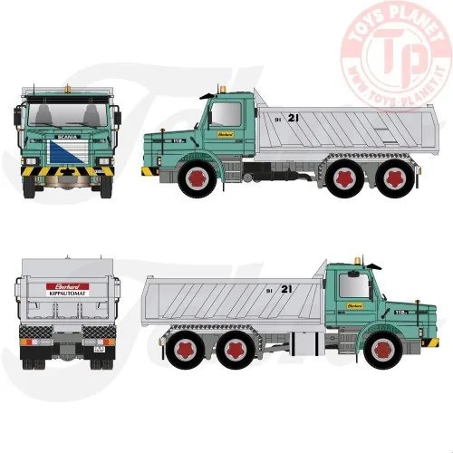 Scania 112H con cassone in resina - Eberhard TEKNO 83080 TEKNO
