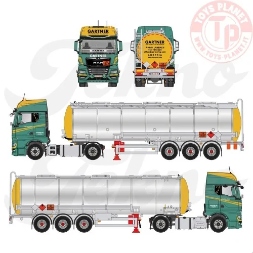 MAN TGX GX con cisterna cromata Gartner TEKNO 86483 TEKNO