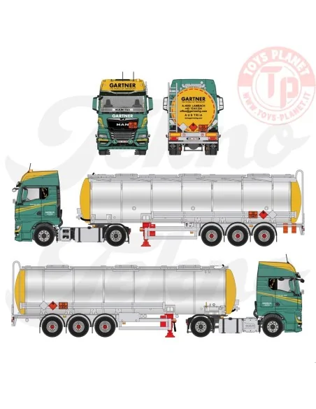 MAN TGX GX con cisterna cromata Gartner TEKNO 86483 TEKNO
