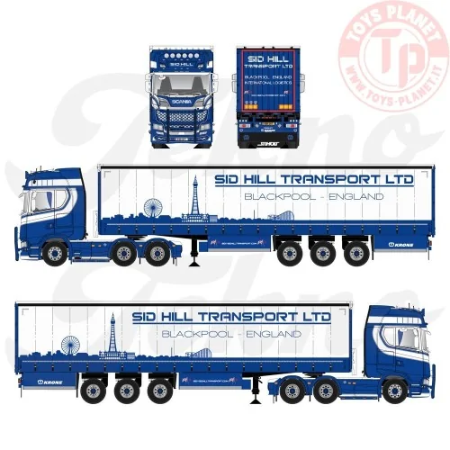 Scania Next Gen serie S Highline con semirimorchio centinato a 3 assi Sid Hill TEKNO 85992 TEKNO