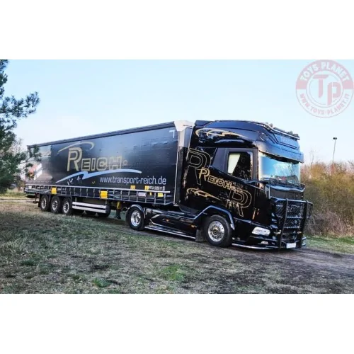 DAF XG+ 4X2 CURTAINSIDE TRAILER - 3 AXLE PHILIPP REICH WSI 01-4375 WSI MODELS