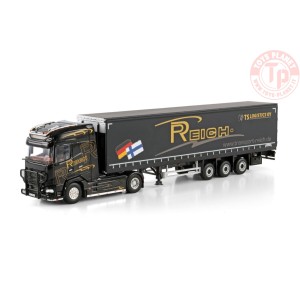 DAF XG+ 4X2 CURTAINSIDE TRAILER - 3 AXLE PHILIPP REICH WSI 01-4375 WSI MODELS