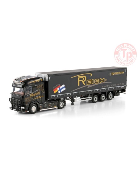 DAF XG+ 4X2 CURTAINSIDE TRAILER - 3 AXLE PHILIPP REICH WSI 01-4375 WSI MODELS