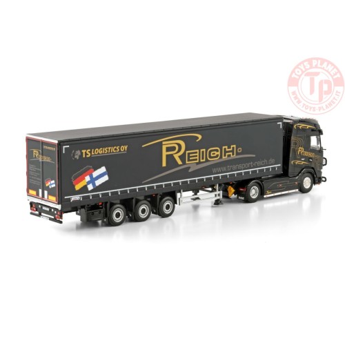 DAF XG+ 4X2 CURTAINSIDE TRAILER - 3 AXLE PHILIPP REICH WSI 01-4375 WSI MODELS