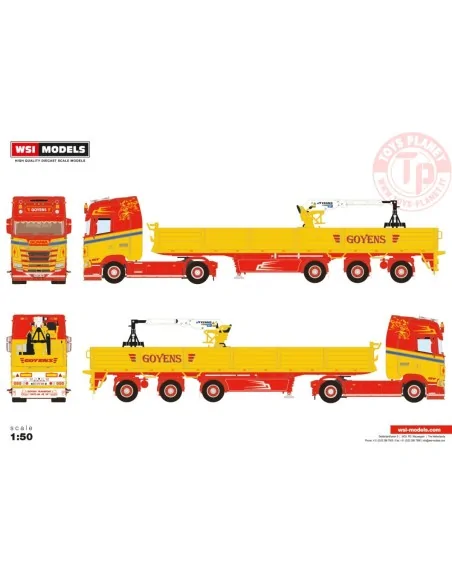 SCANIA S HIGHLINE CS20H 4X2 BRICK TRAILER - 3 AXLE GOYENS WSI 01-4560 WSI MODELS