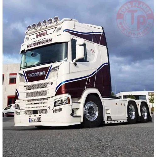 SCANIA R HIGHLINE CR20H 6X2 TAG AXLE BOX TRAILER - 3 AXLE HAKULL WSI 01-4579 WSI MODELS