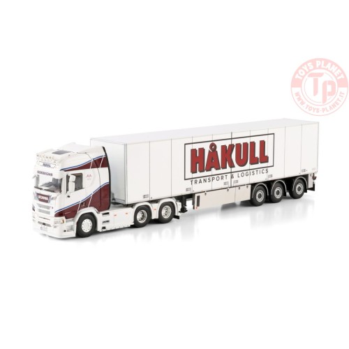 SCANIA R HIGHLINE CR20H 6X2 TAG AXLE BOX TRAILER - 3 AXLE HAKULL WSI 01-4579 WSI MODELS