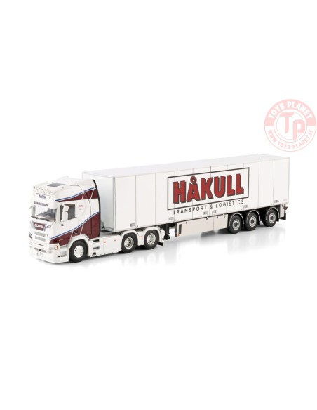 SCANIA R HIGHLINE CR20H 6X2 TAG AXLE BOX TRAILER - 3 AXLE HAKULL WSI 01-4579 WSI MODELS