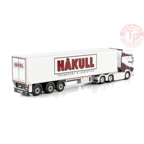 SCANIA R HIGHLINE CR20H 6X2 TAG AXLE BOX TRAILER - 3 AXLE HAKULL WSI 01-4579 WSI MODELS